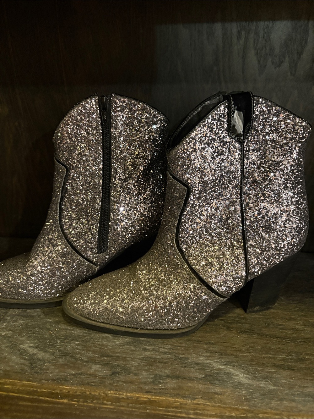 Idyllwind Silver Glitter Western Ankle Boots